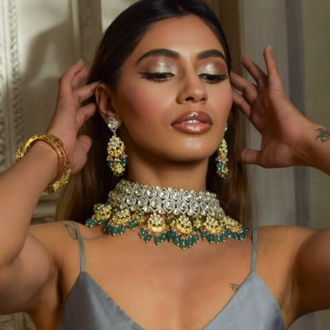Gilded Garden Lush Chandbali Set