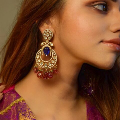 Saphire Lush Chanbalis- Chand Bali