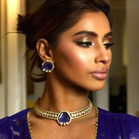 Noor Of Sapphire Hansli Set