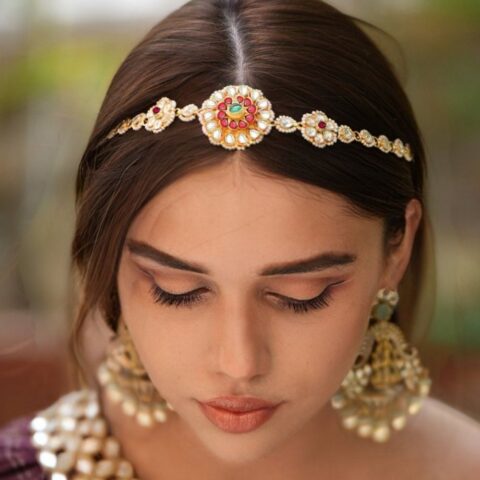 Raditinal Floral Sheeshphool Mathapatti
